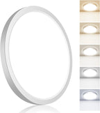 SaviGlow 12 Inch Selectable CCT LED Round Flat Panel Light