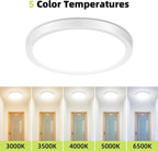 SaviGlow 12 Inch Selectable CCT LED Round Flat Panel Light