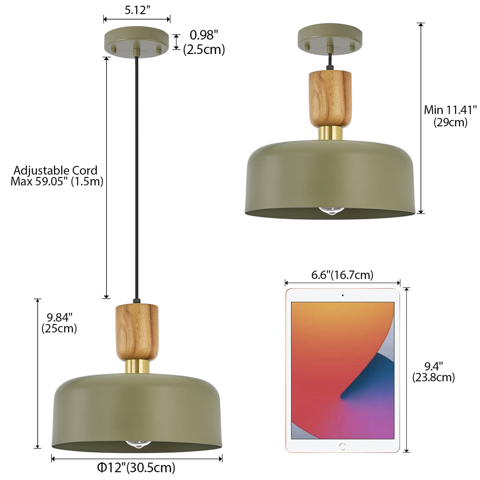 Olive Green Pendant Lights
