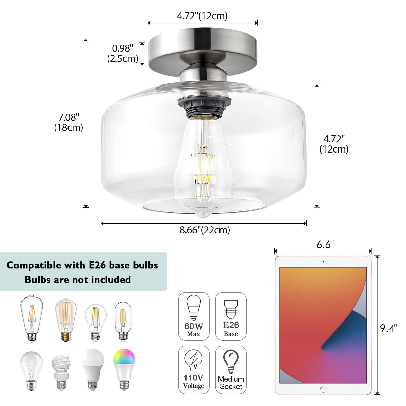 Brushed Nickel Ceiling Light Fixtures