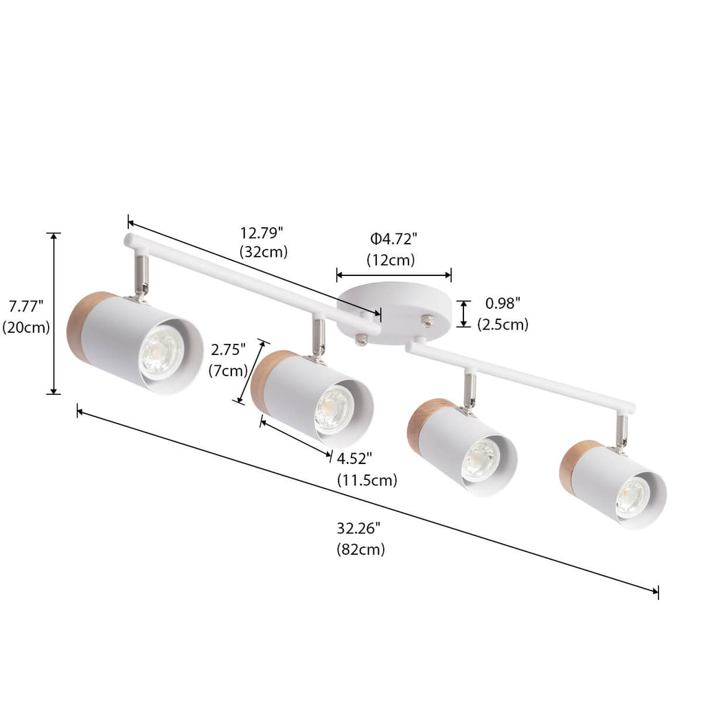 4-Light LED Track Lights