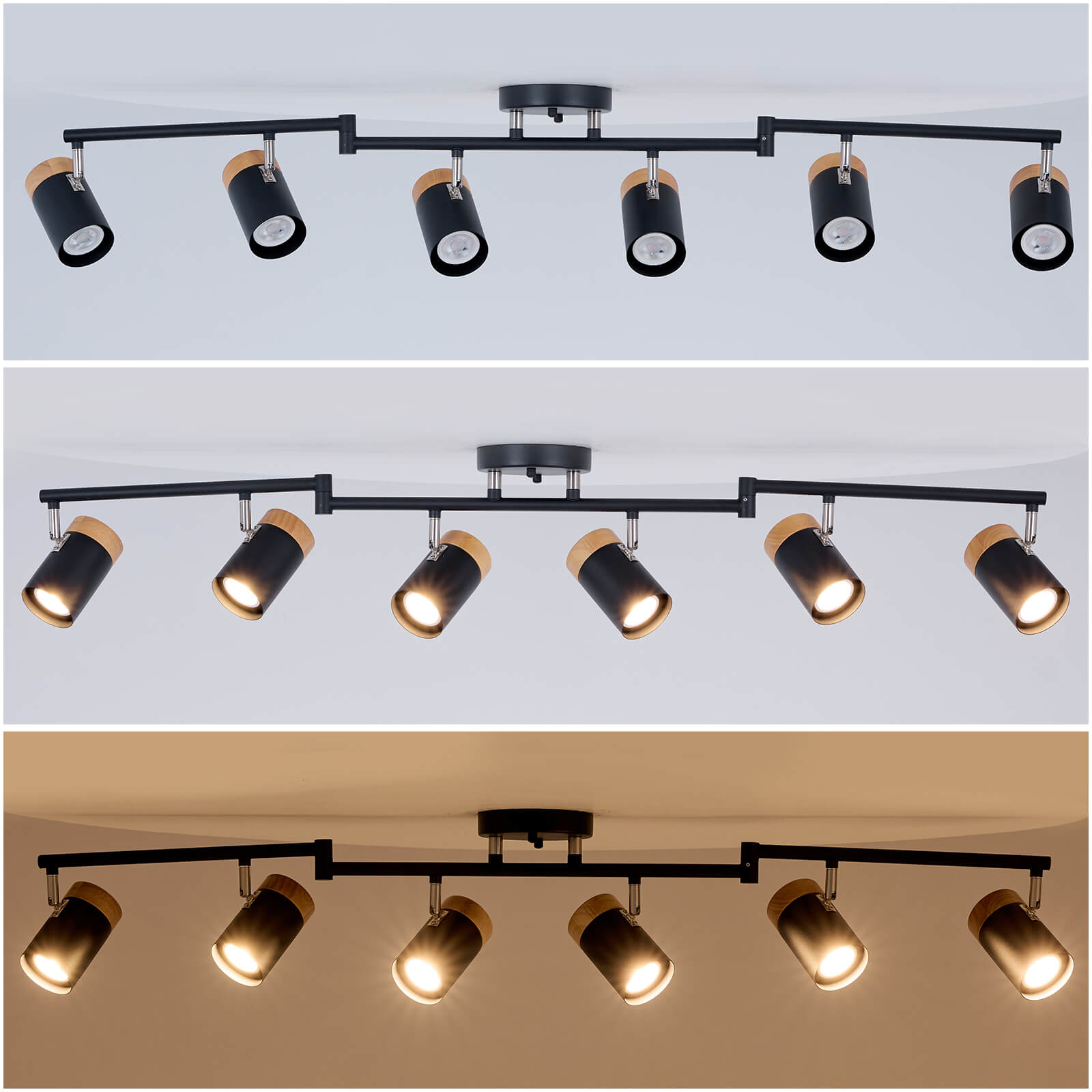 Natural Wood Track Lights