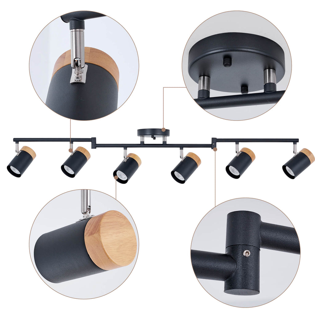 Natural Wood Track Lights