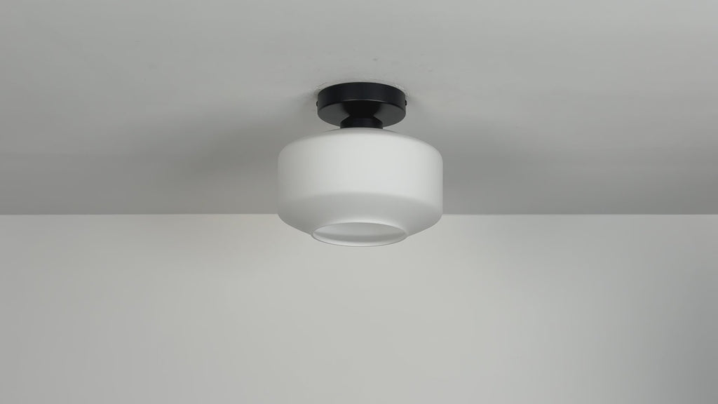Milk White Glass Ceiling Light