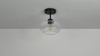 Ribbed Clear Glass Flush Mount